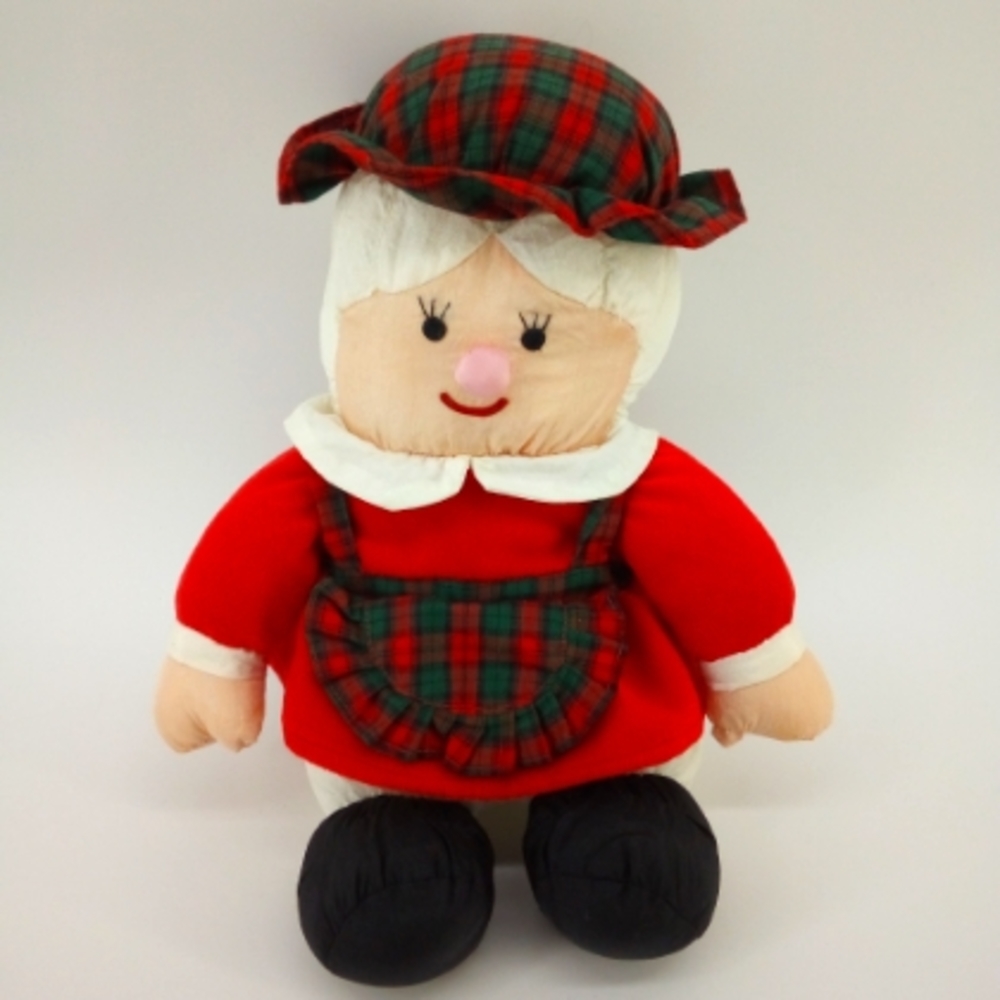 Vintage 1994 Mrs. Claus Stuffed Nylon Puffy Plush Gibson Greetings Parachute